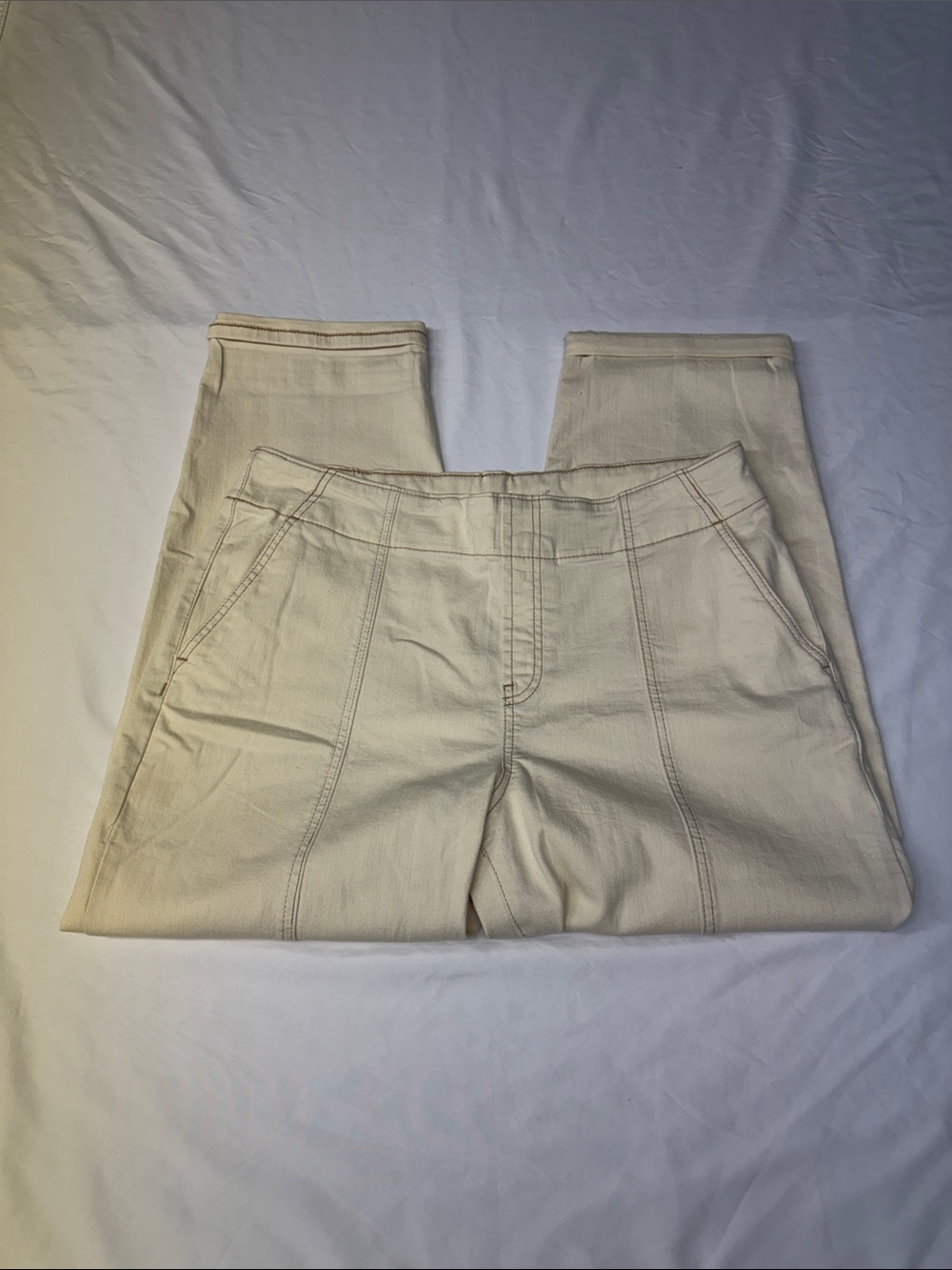 Chico's Women's Boyfriend Jeans in Cream